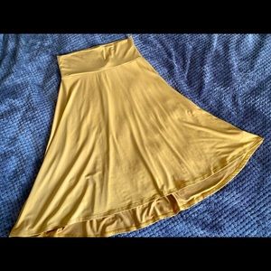 LLR Azure skirt in golden mustard yellow